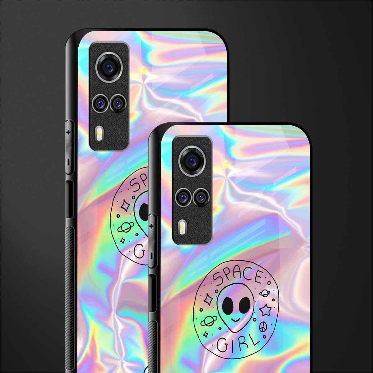colorful alien glass case for vivo y51 image-2