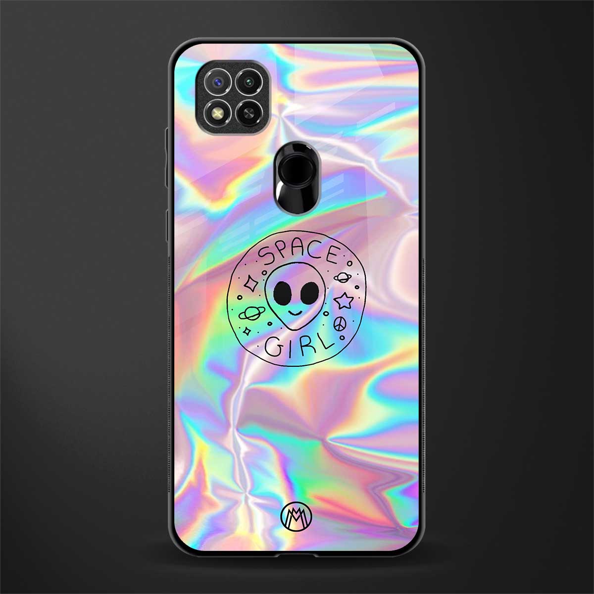 colorful alien glass case for redmi 9 image