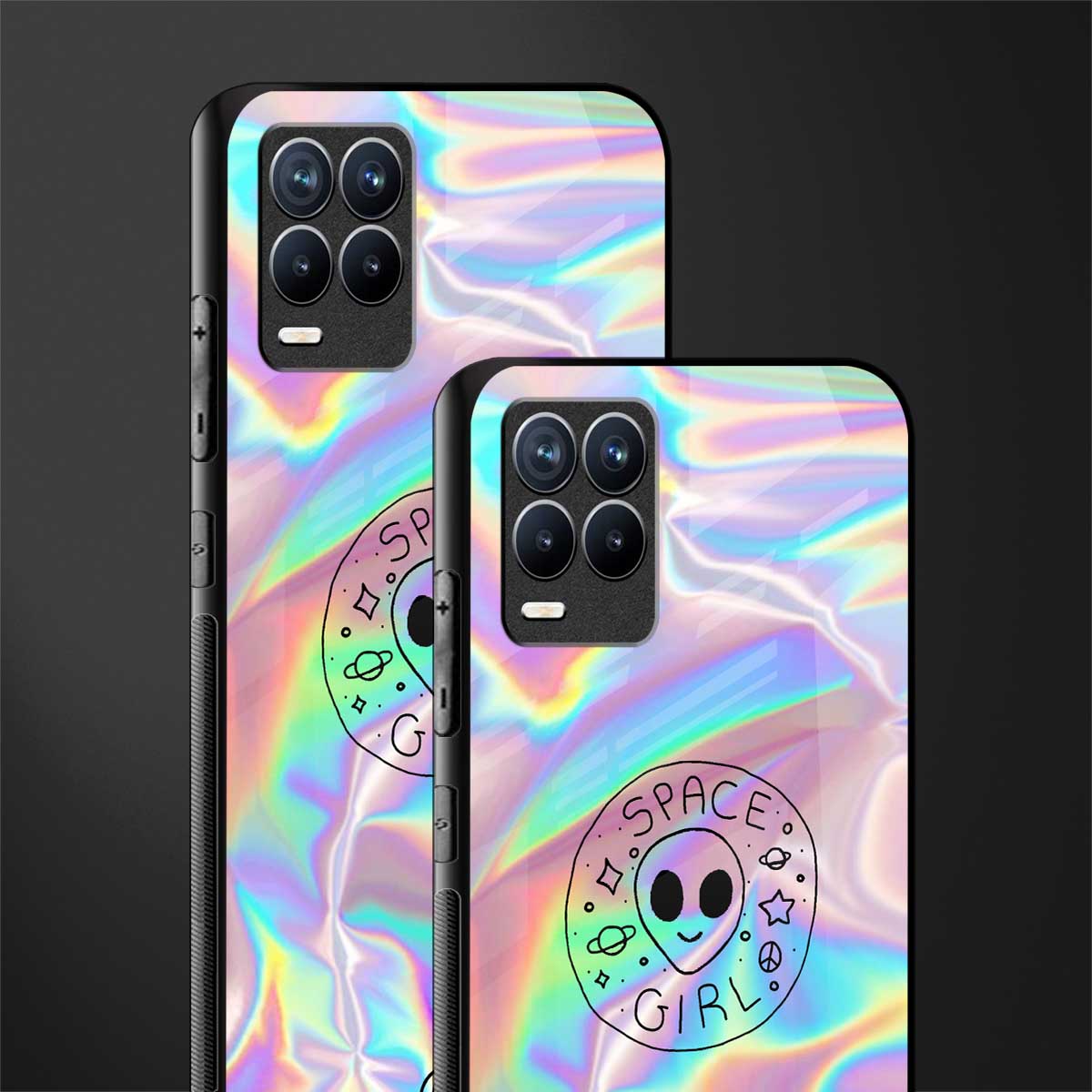 colorful alien glass case for realme 8 4g image-2