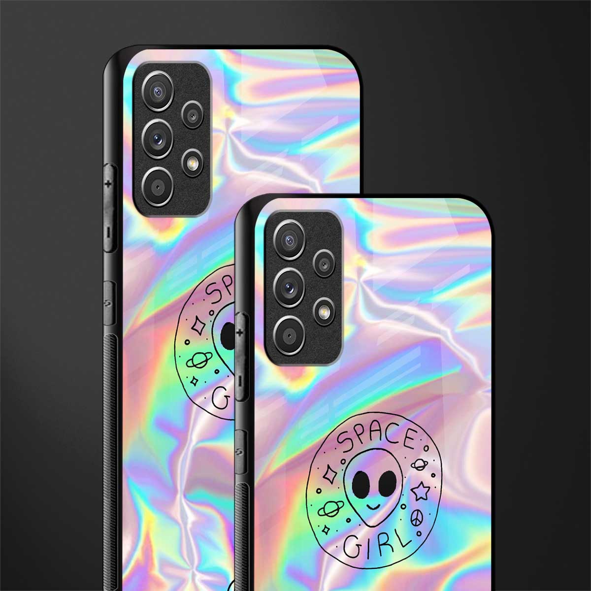colorful alien glass case for samsung galaxy a72 image-2