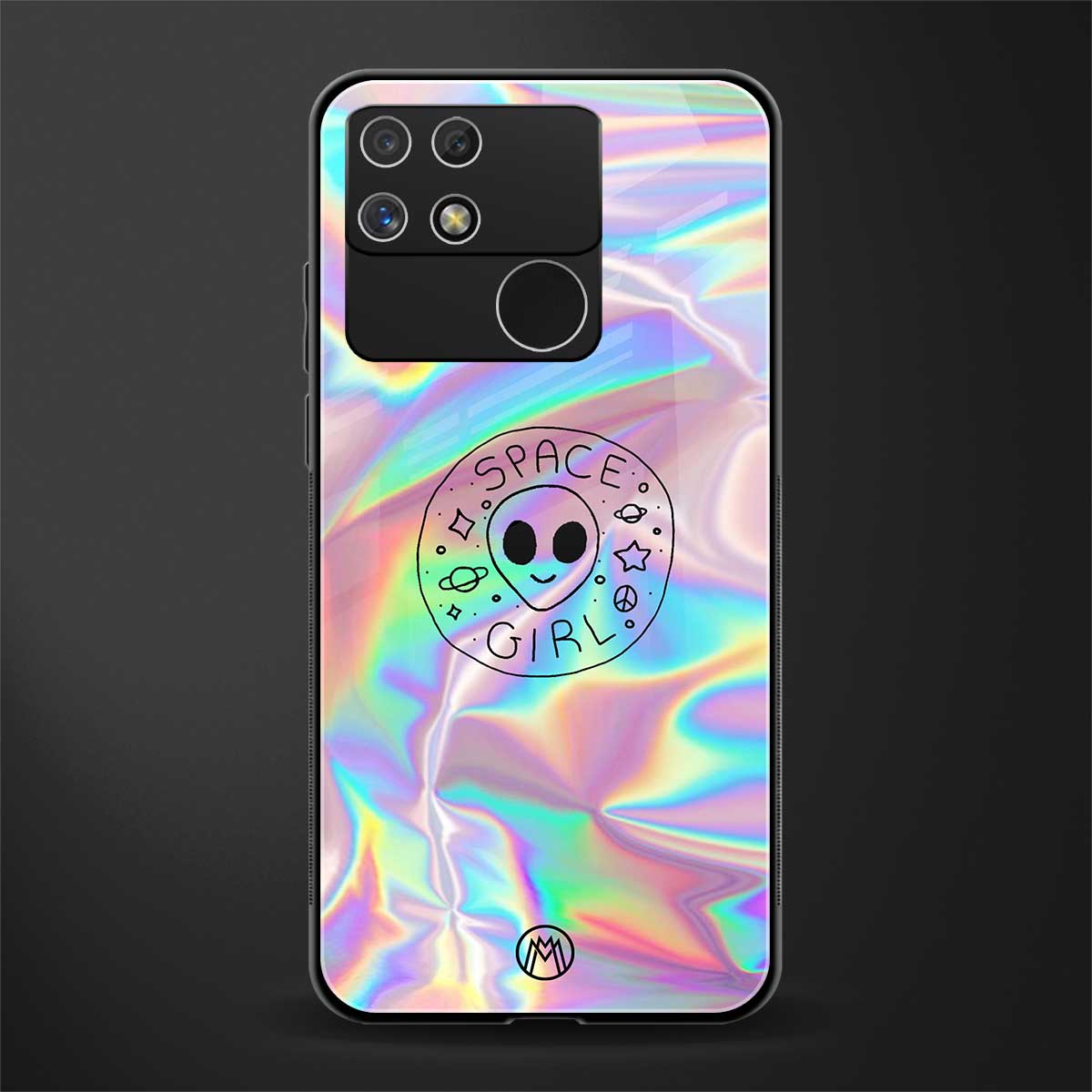 colorful alien back phone cover | glass case for realme narzo 50a