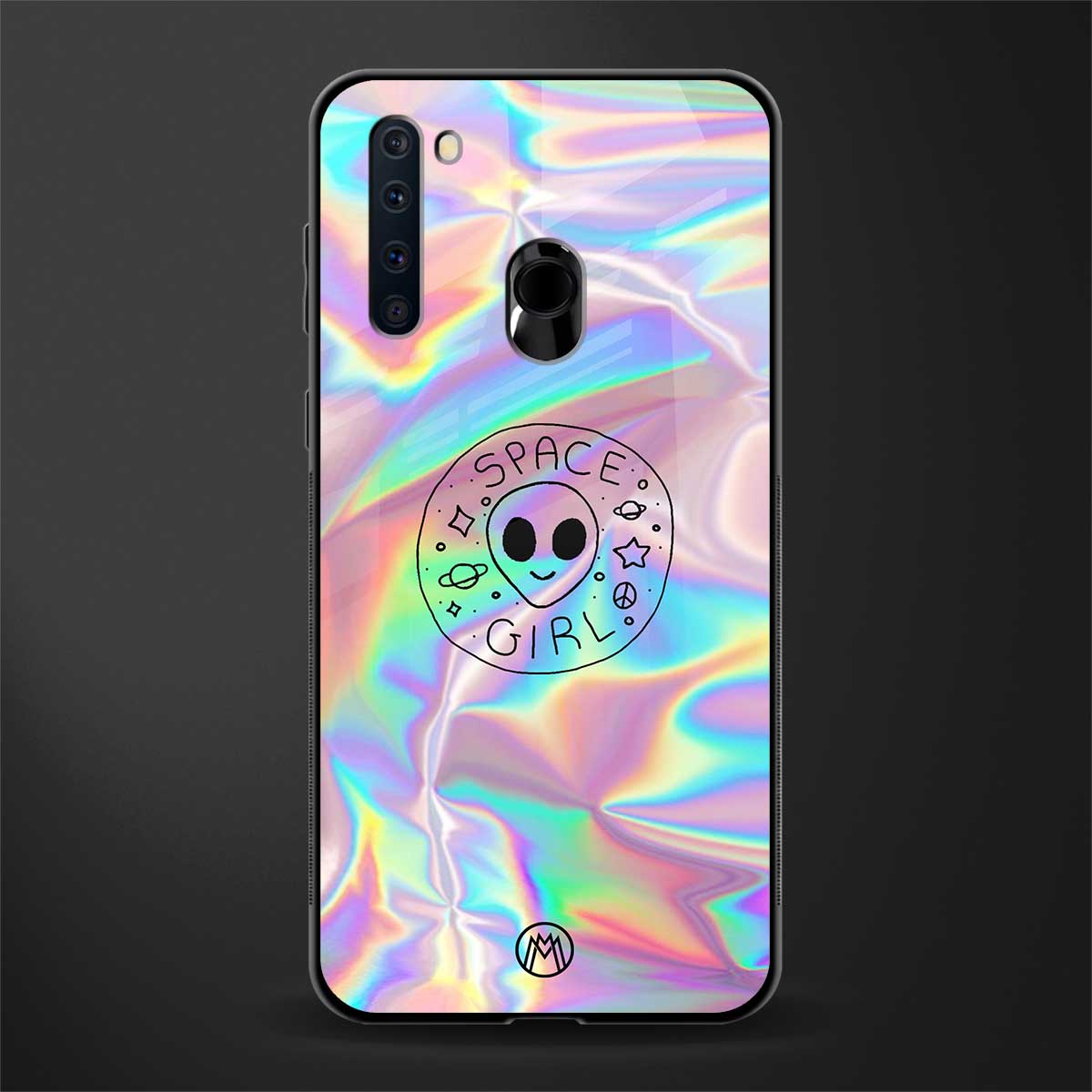 colorful alien glass case for samsung a21 image