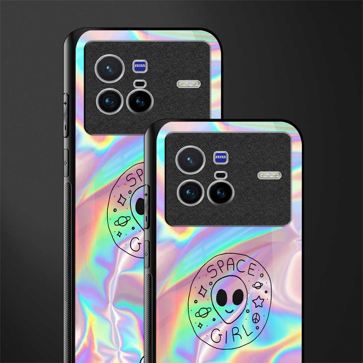 colorful alien glass case for vivo x80 image-2