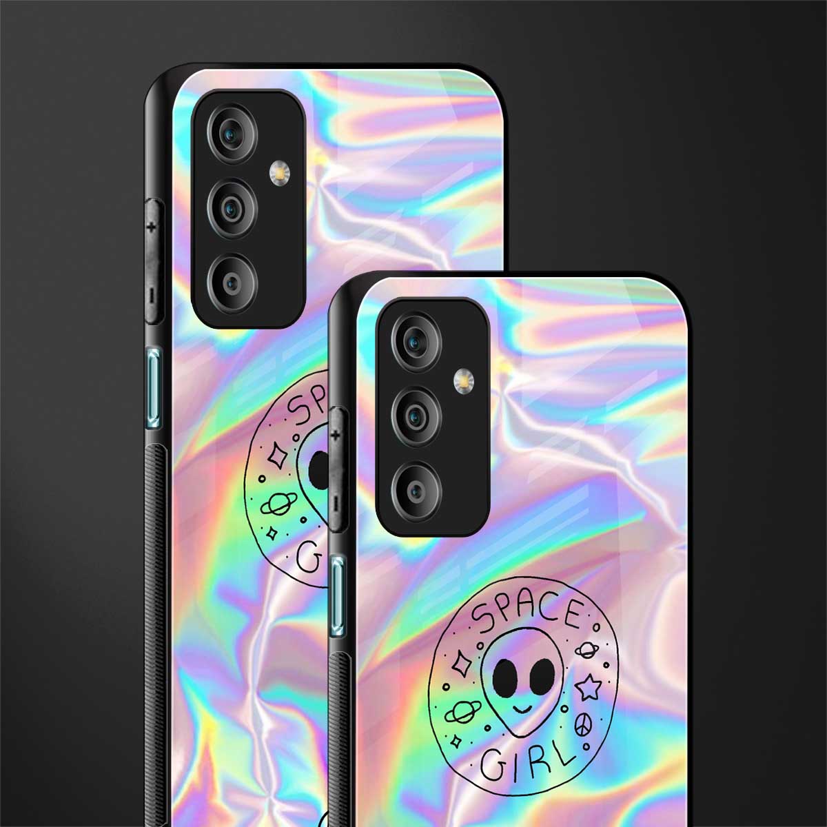 colorful alien back phone cover | glass case for samsung galaxy f23 5g