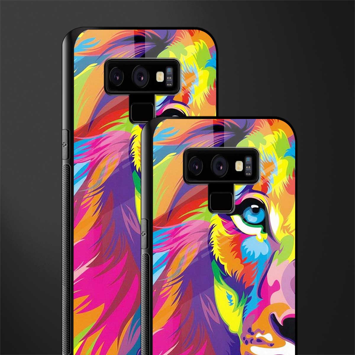 colourful fierce lion glass case for samsung galaxy note 9 image-2