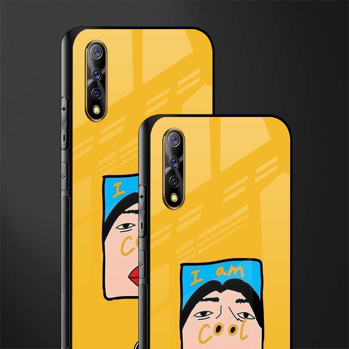 cool girl glass case for vivo s1 image-2
