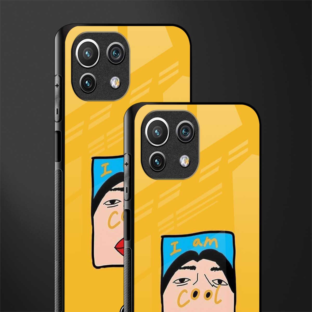 cool girl glass case for mi 11 lite image-2