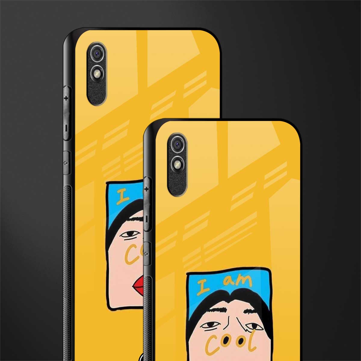 cool girl glass case for redmi 9a image-2