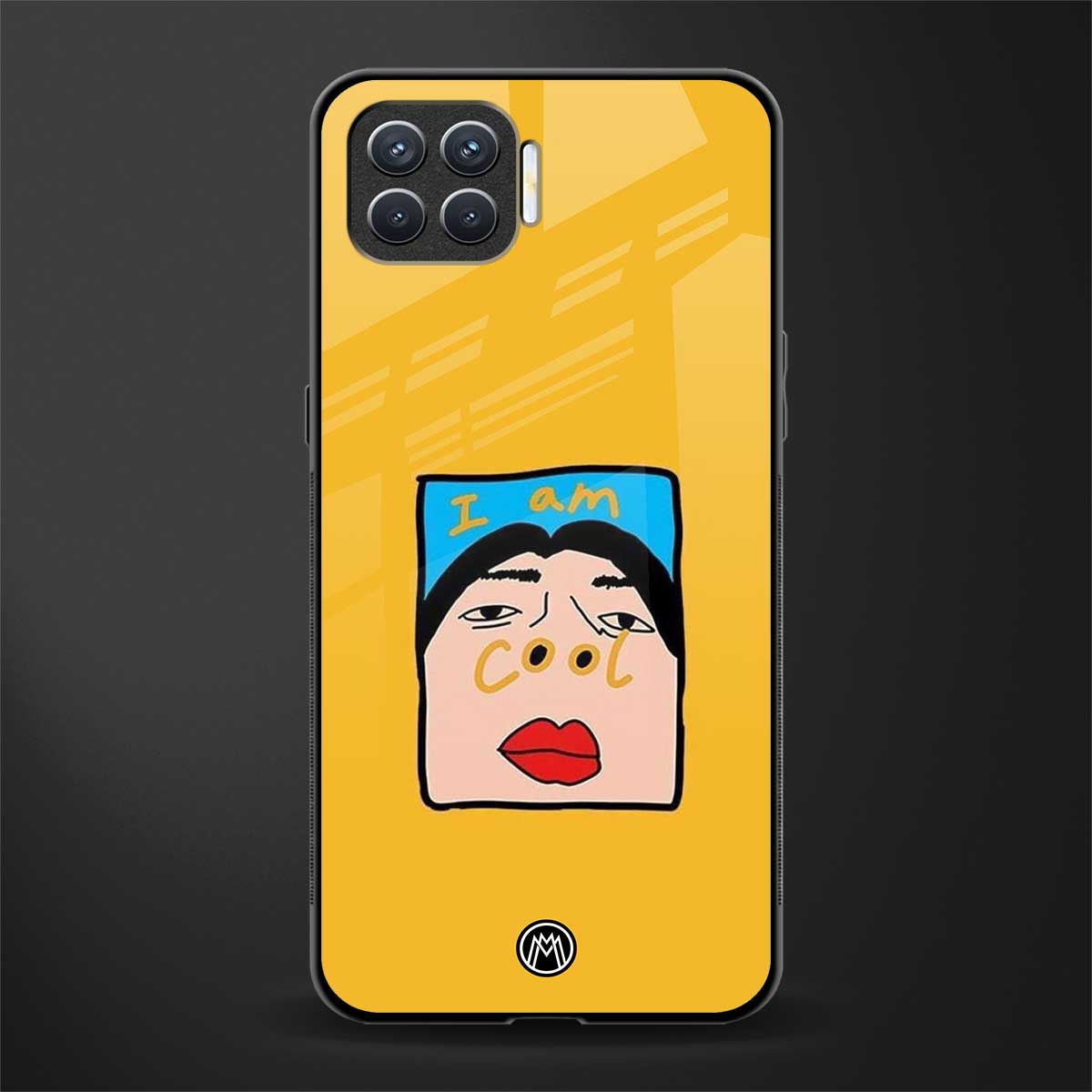 cool girl glass case for oppo f17 pro image