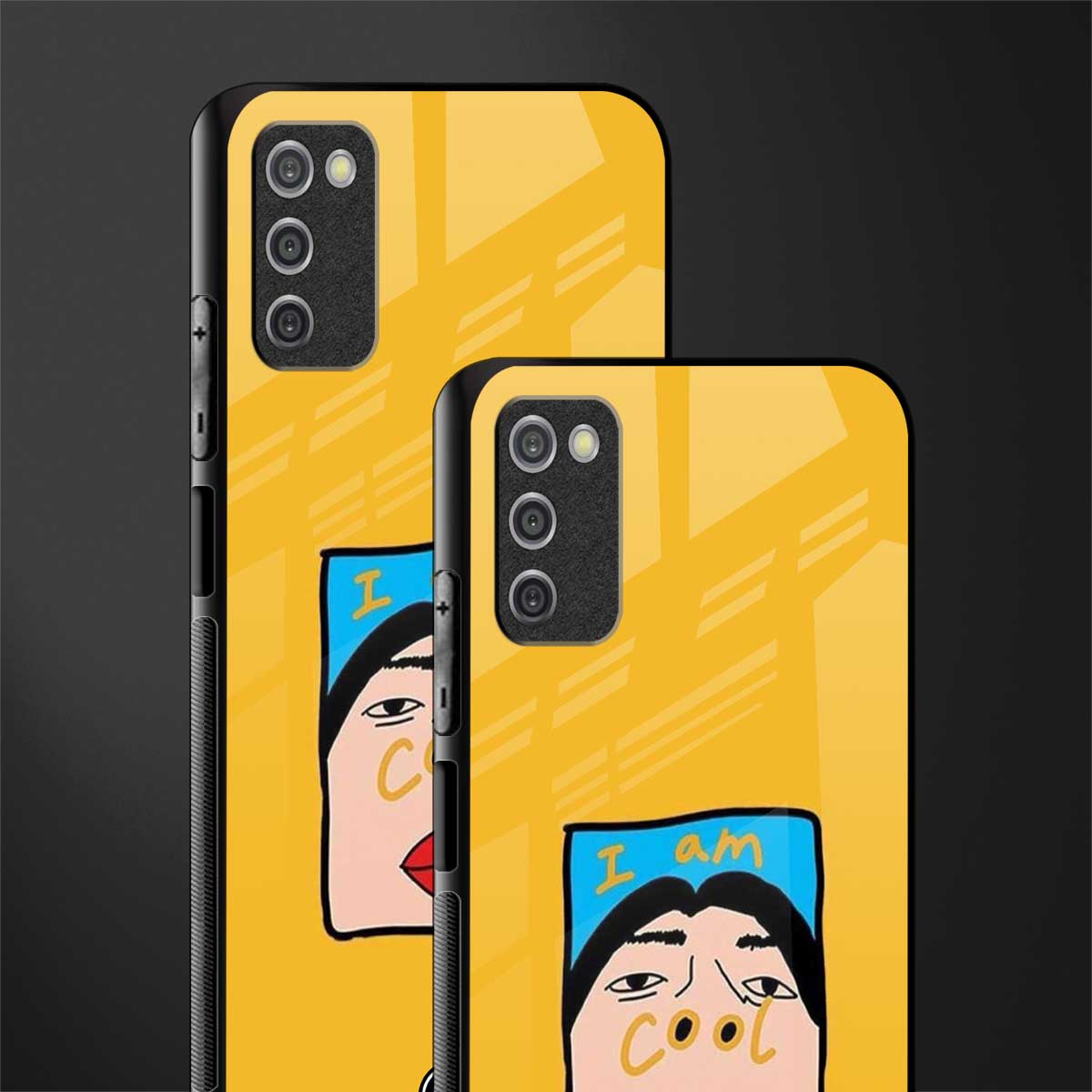 cool girl glass case for samsung galaxy a03s image-2