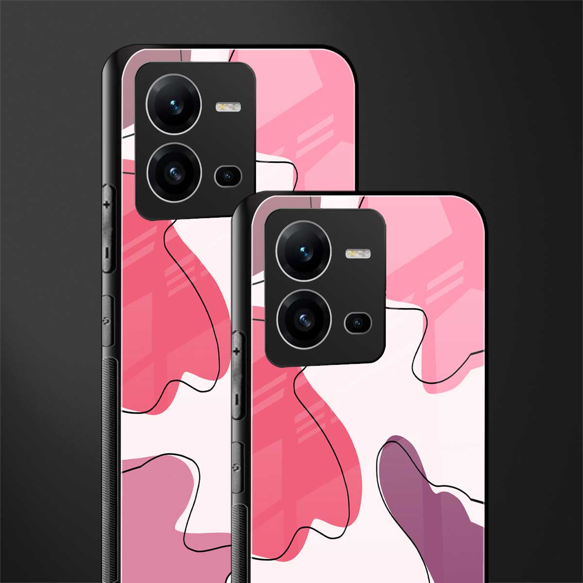 cotton candy taffy edition back phone cover | glass case for vivo v25-5g