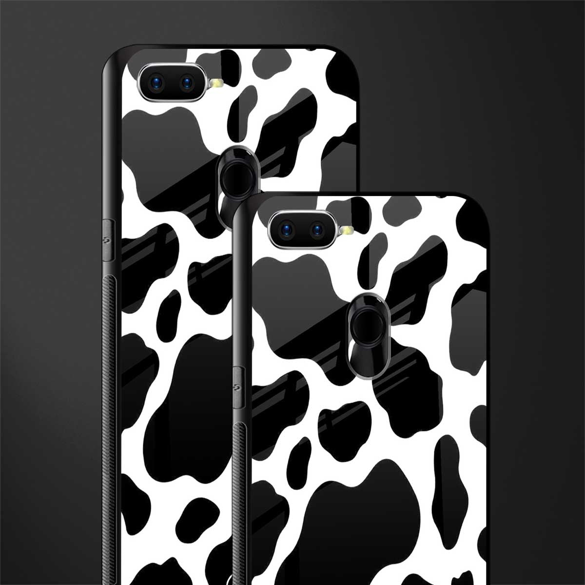 cow fur glass case for oppo a12 image-2