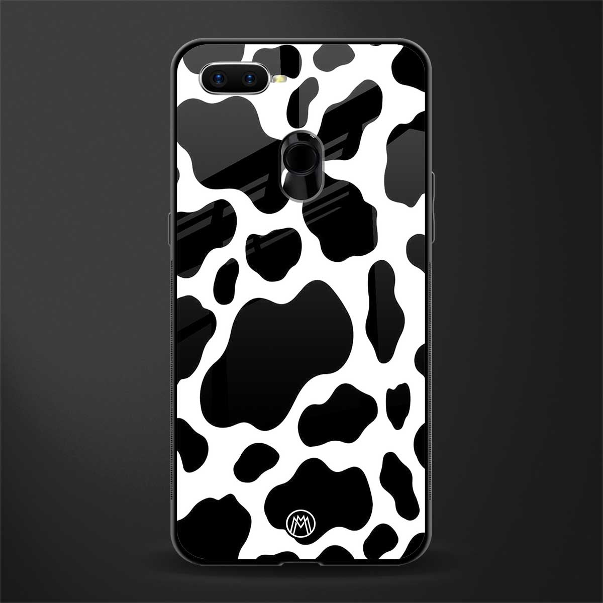 cow fur glass case for oppo a12 image