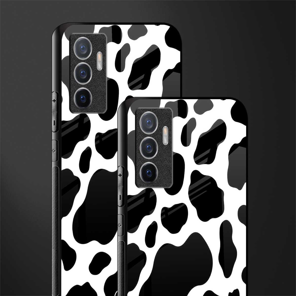 cow fur glass case for vivo v23e image-2