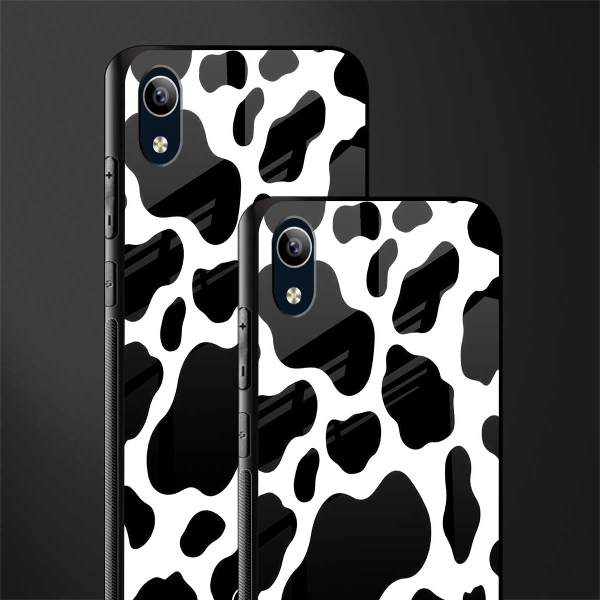 cow fur glass case for vivo y1s without fingerprint image-2