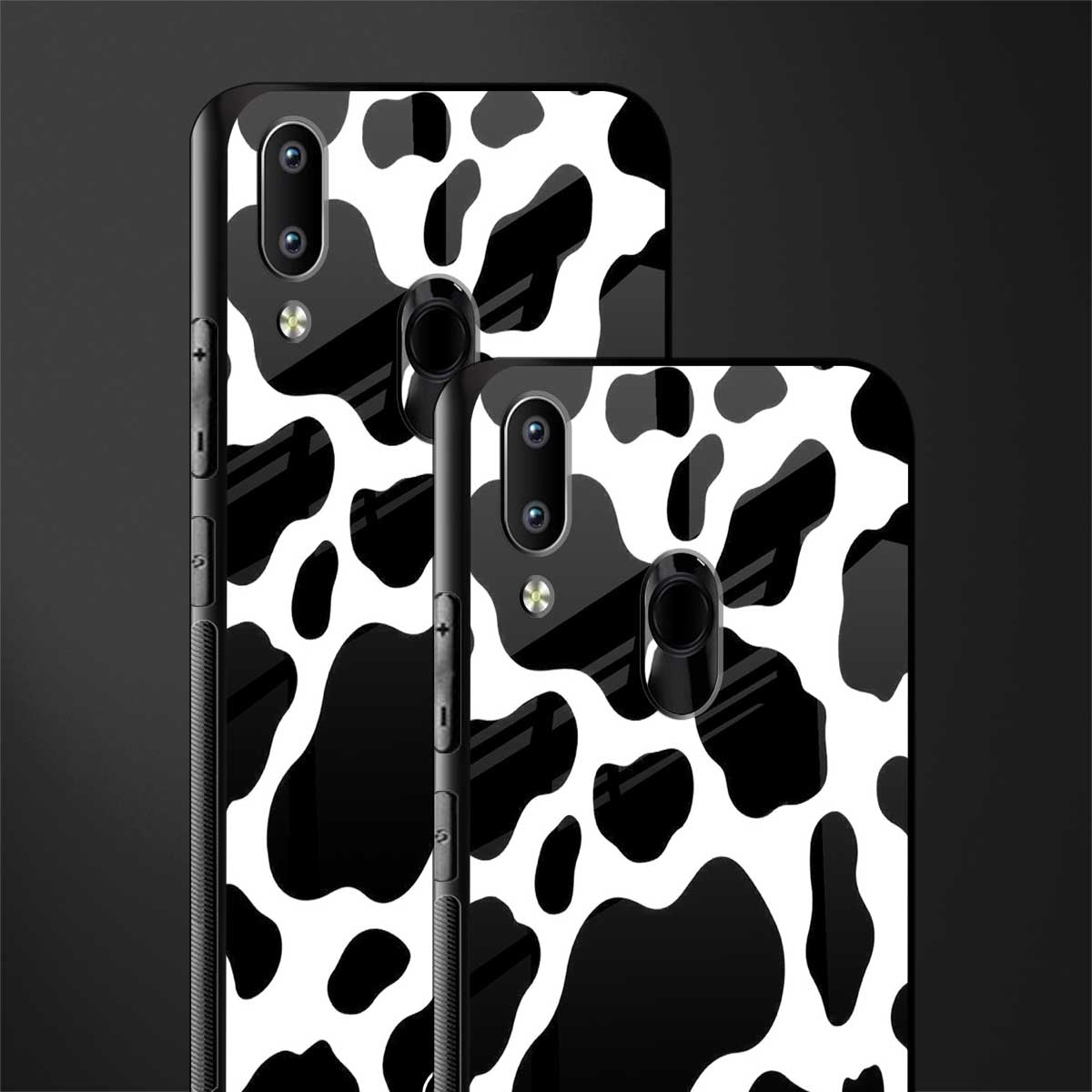 cow fur glass case for vivo y91 image-2