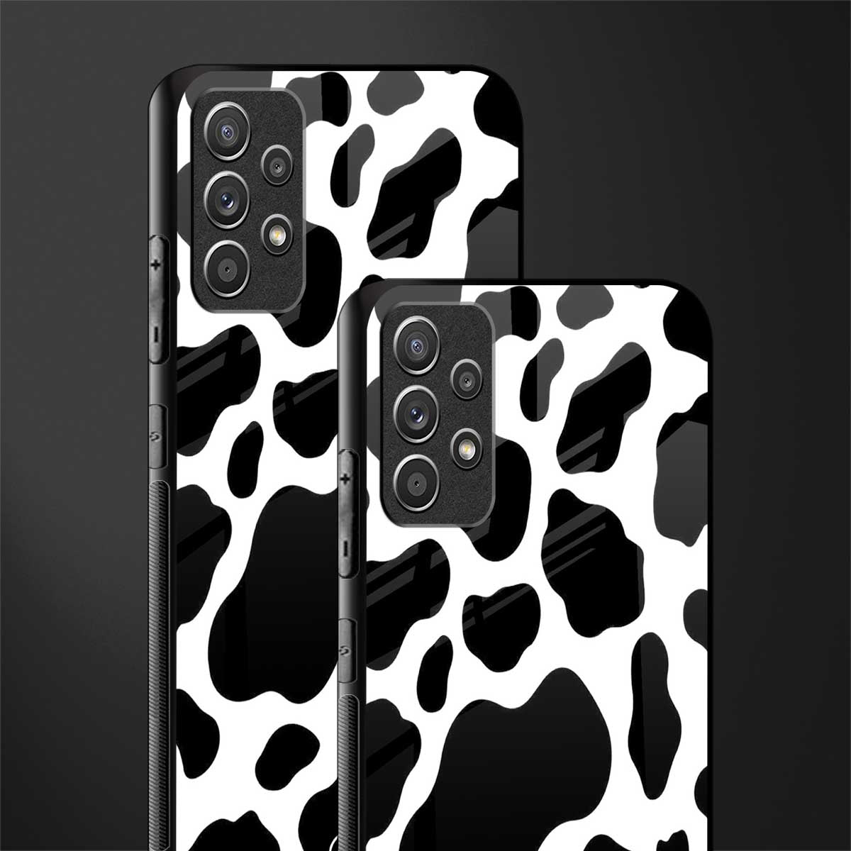 cow fur glass case for samsung galaxy a72 image-2