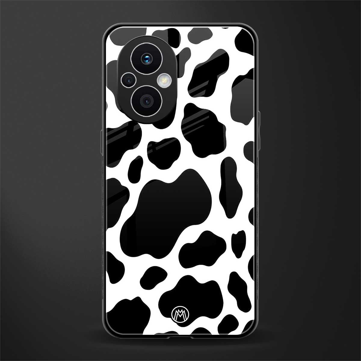 cow fur back phone cover | glass case for oppo f21 pro 5g