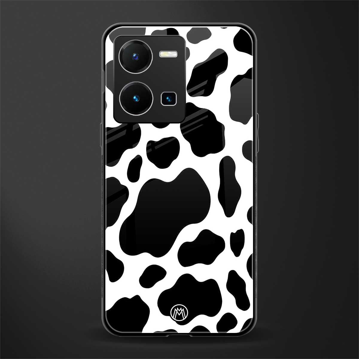 cow fur back phone cover | glass case for vivo y35 4g