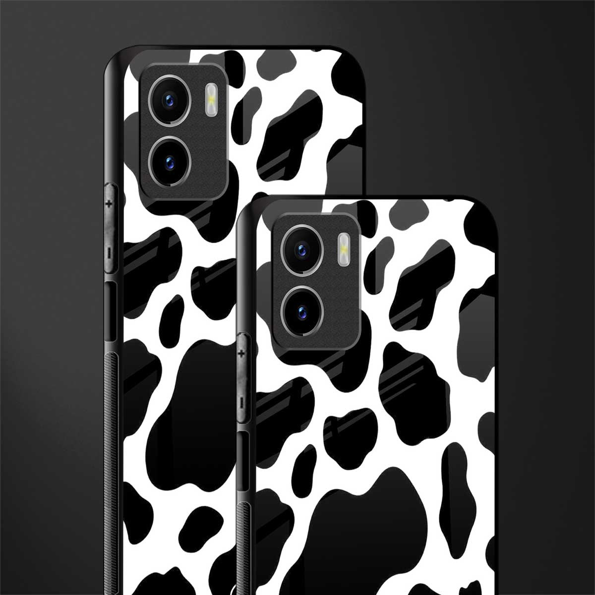 cow fur back phone cover | glass case for vivo y72