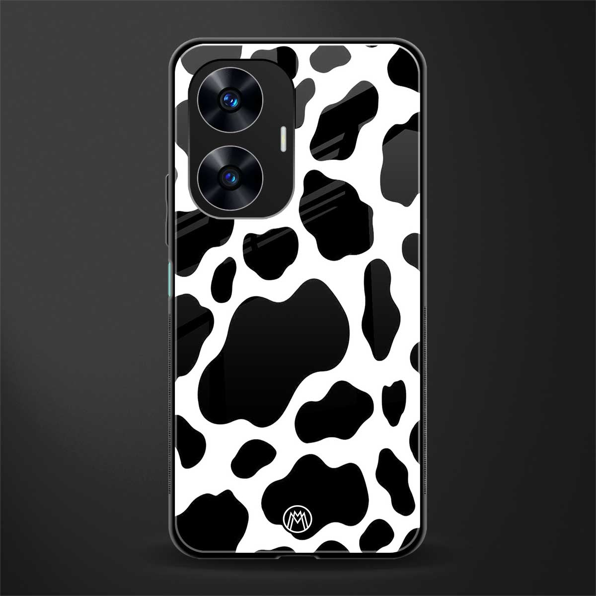 cow fur back phone cover | glass case for realme c55