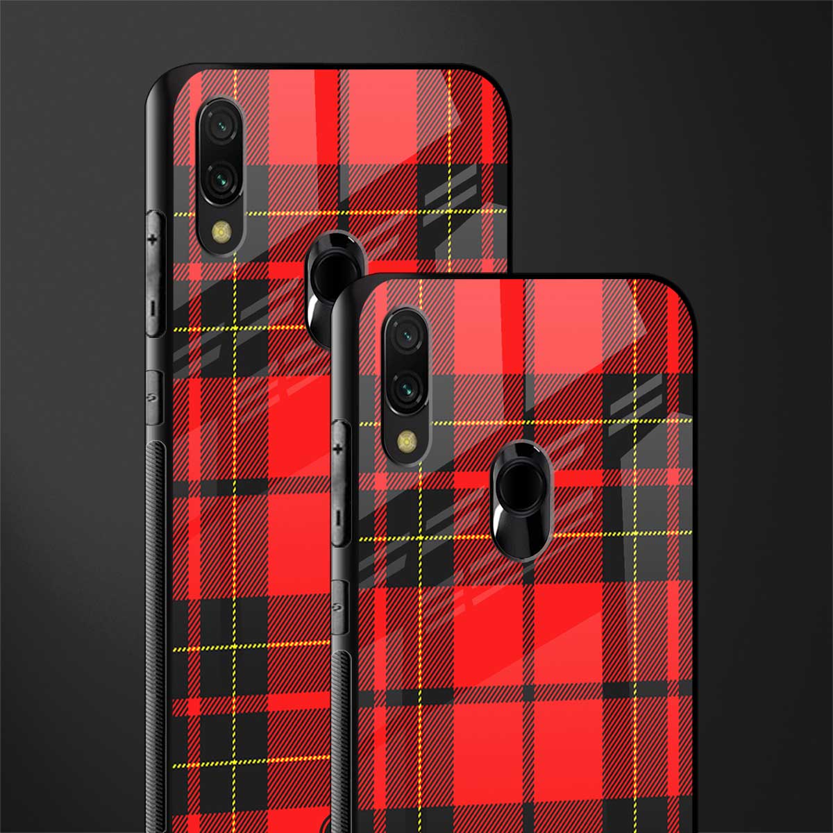 cozy red sweater glass case for redmi y3 image-2