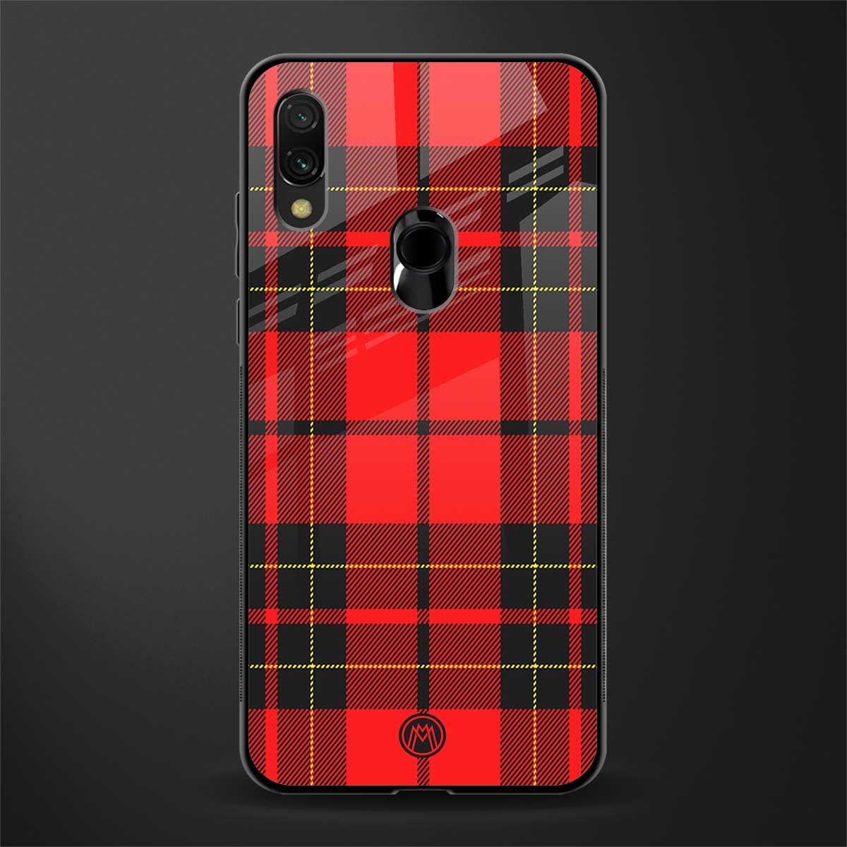 cozy red sweater glass case for redmi y3 image