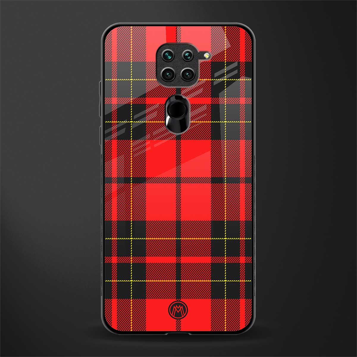 cozy red sweater glass case for redmi note 9 image