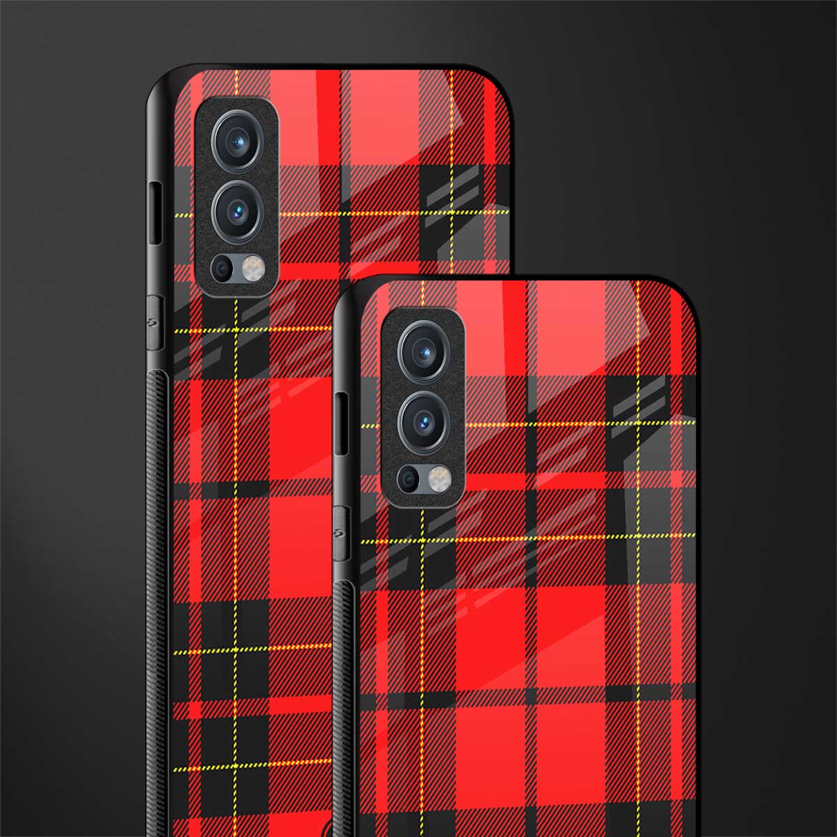 cozy red sweater glass case for oneplus nord 2 5g image-2