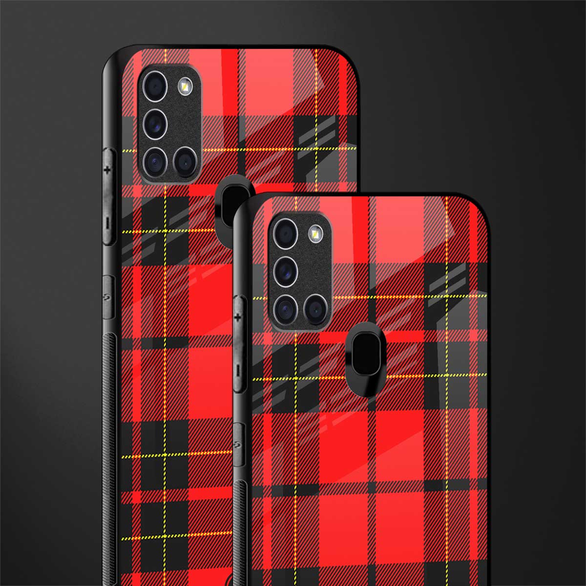 cozy red sweater glass case for samsung galaxy a21s image-2