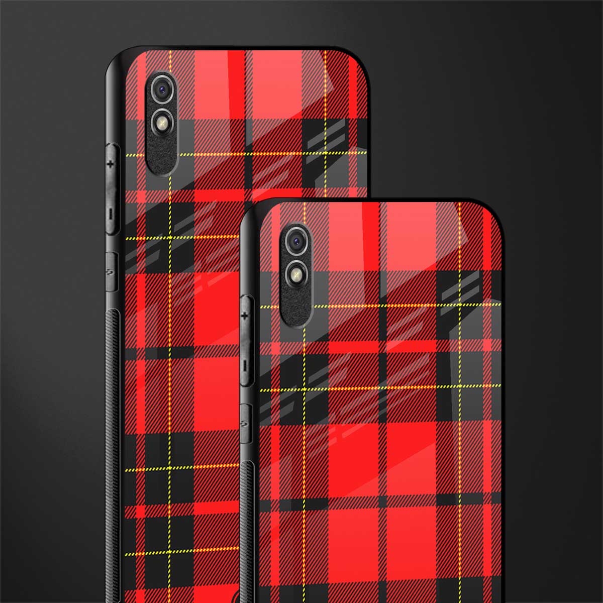 cozy red sweater glass case for redmi 9a image-2