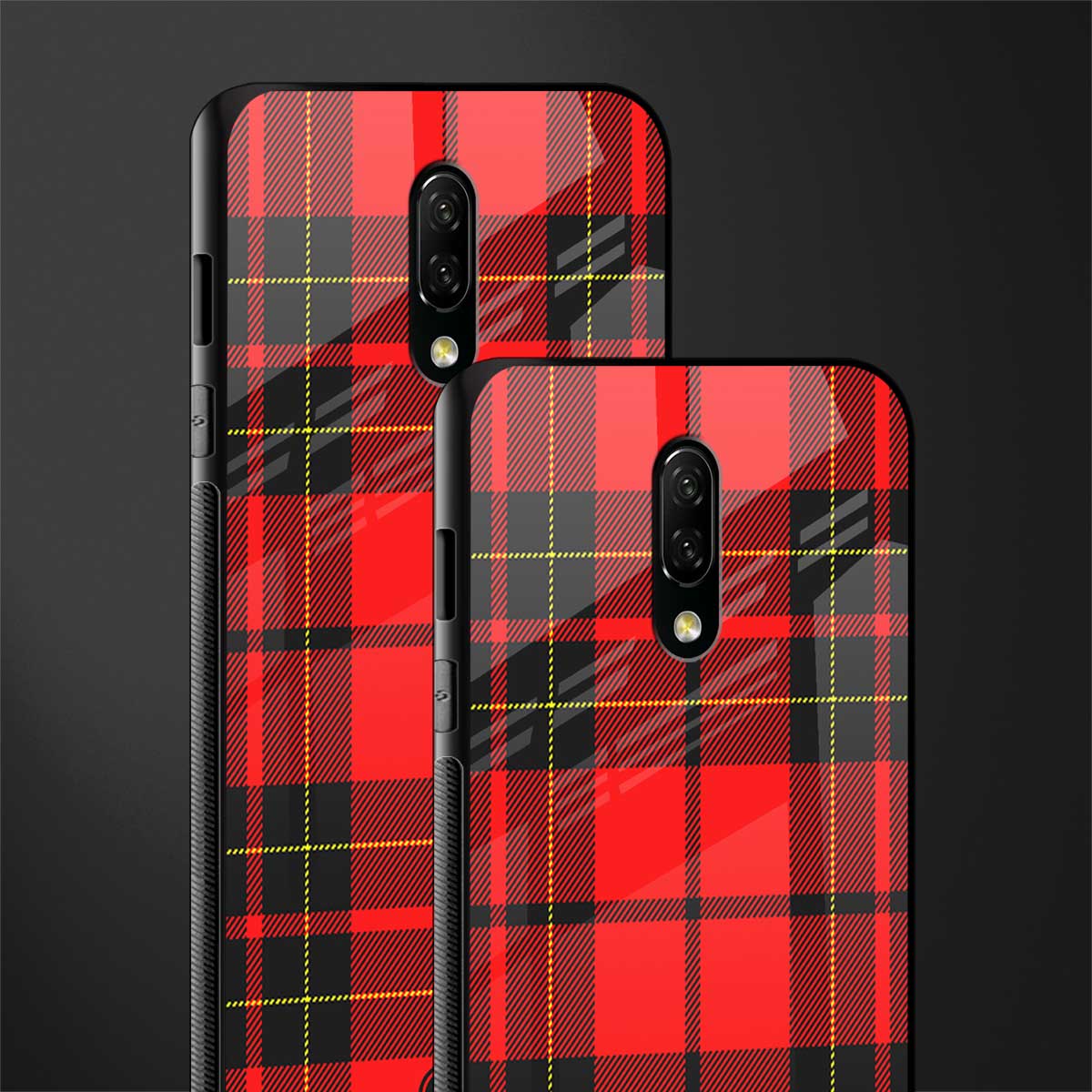 cozy red sweater glass case for oneplus 7 image-2
