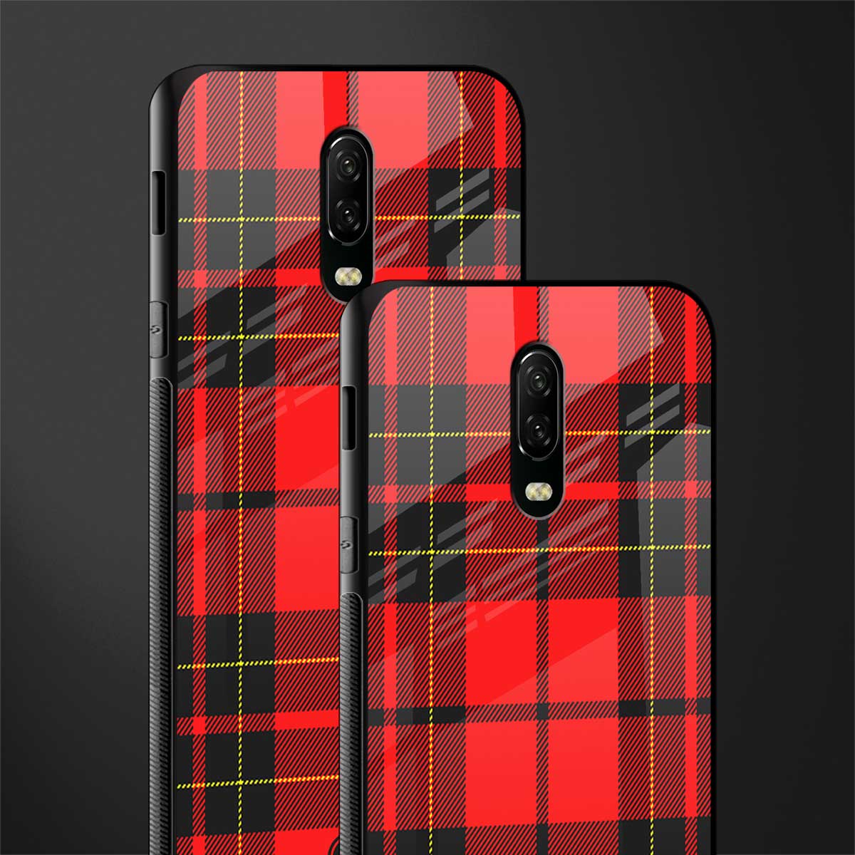 cozy red sweater glass case for oneplus 6t image-2