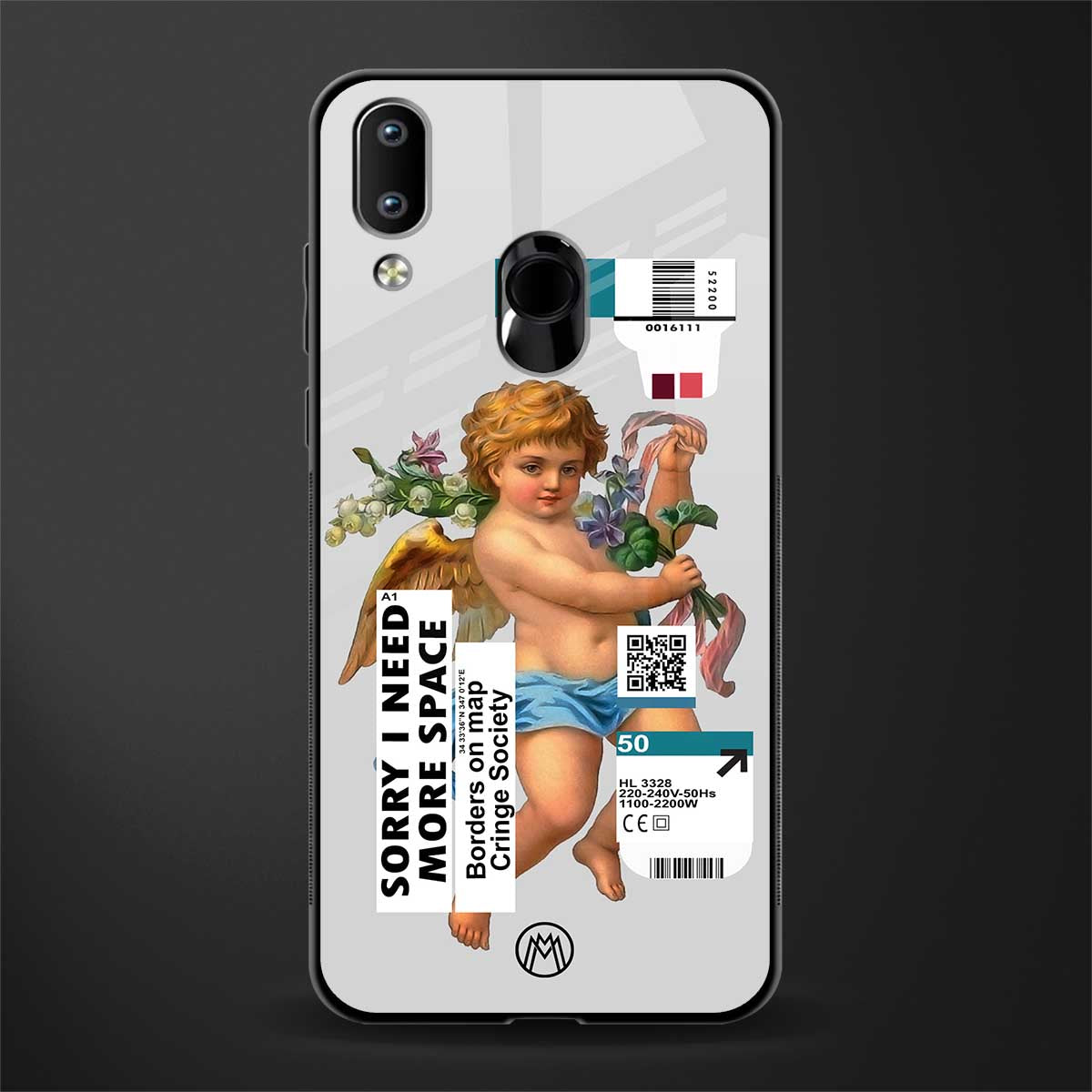 cringe society glass case for vivo y91 image