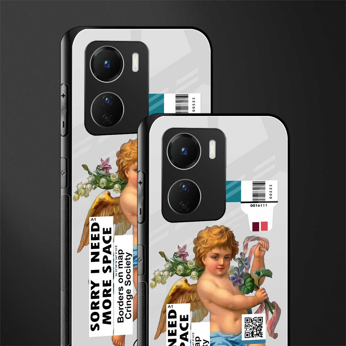 cringe society back phone cover | glass case for vivo y16