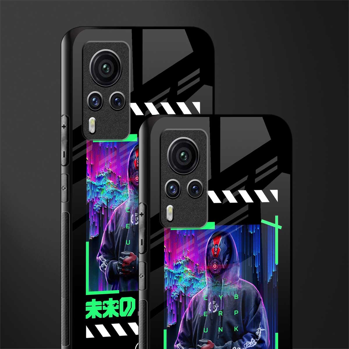 cyberpunk glass case for vivo x60 pro image-2