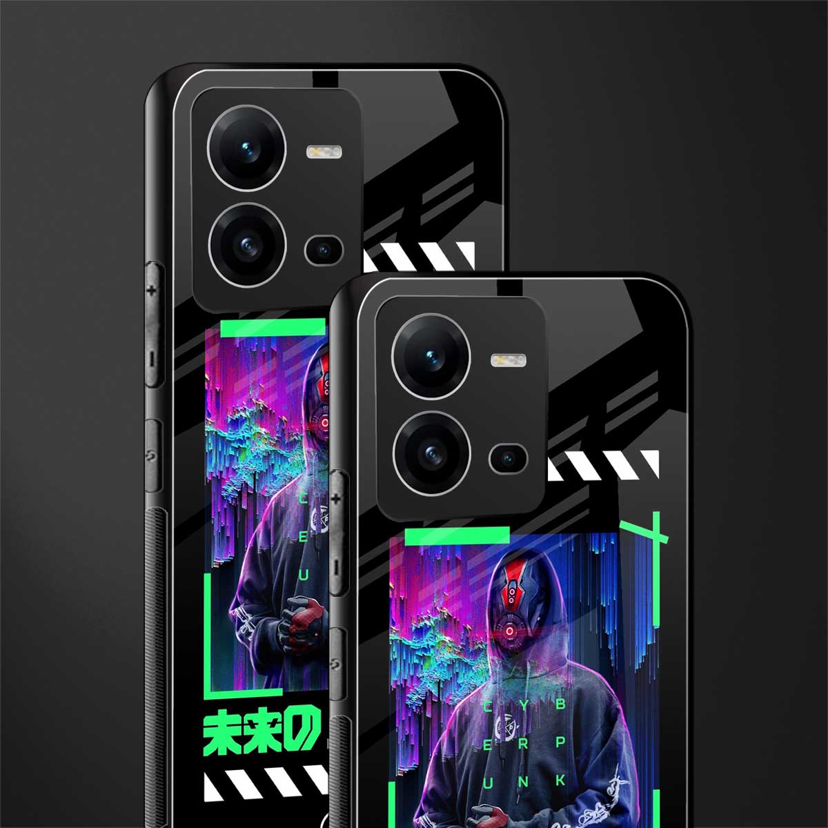 cyberpunk back phone cover | glass case for vivo v25-5g