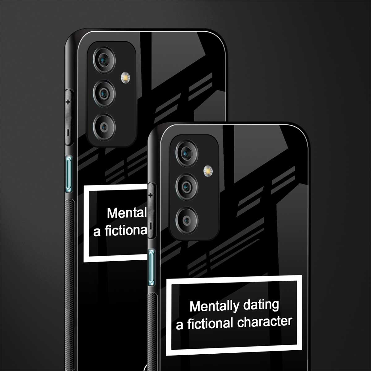 dating a fictional character black back phone cover | glass case for samsung galaxy f23 5g