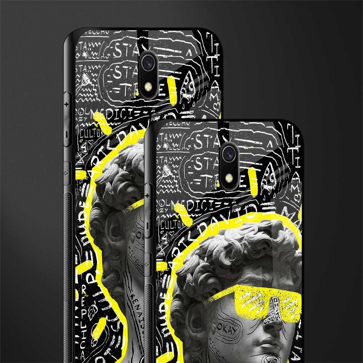 david of michelangelo glass case for redmi 8a image-2
