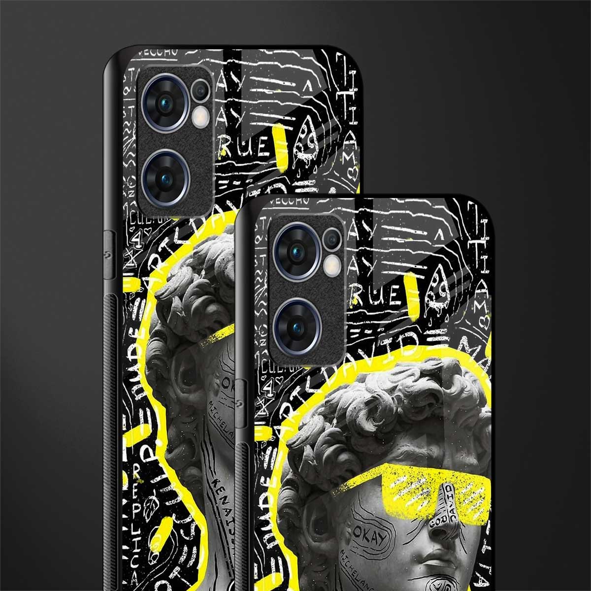 david of michelangelo glass case for oppo reno7 5g image-2