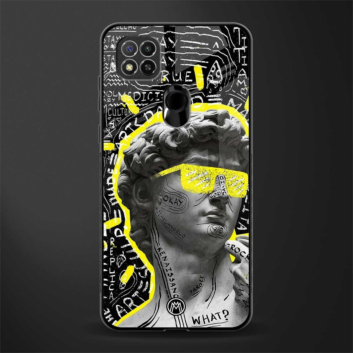 david of michelangelo glass case for redmi 9 image