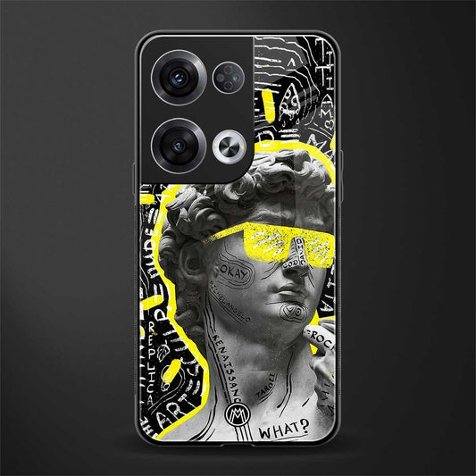 david of michelangelo back phone cover | glass case for oppo reno 8