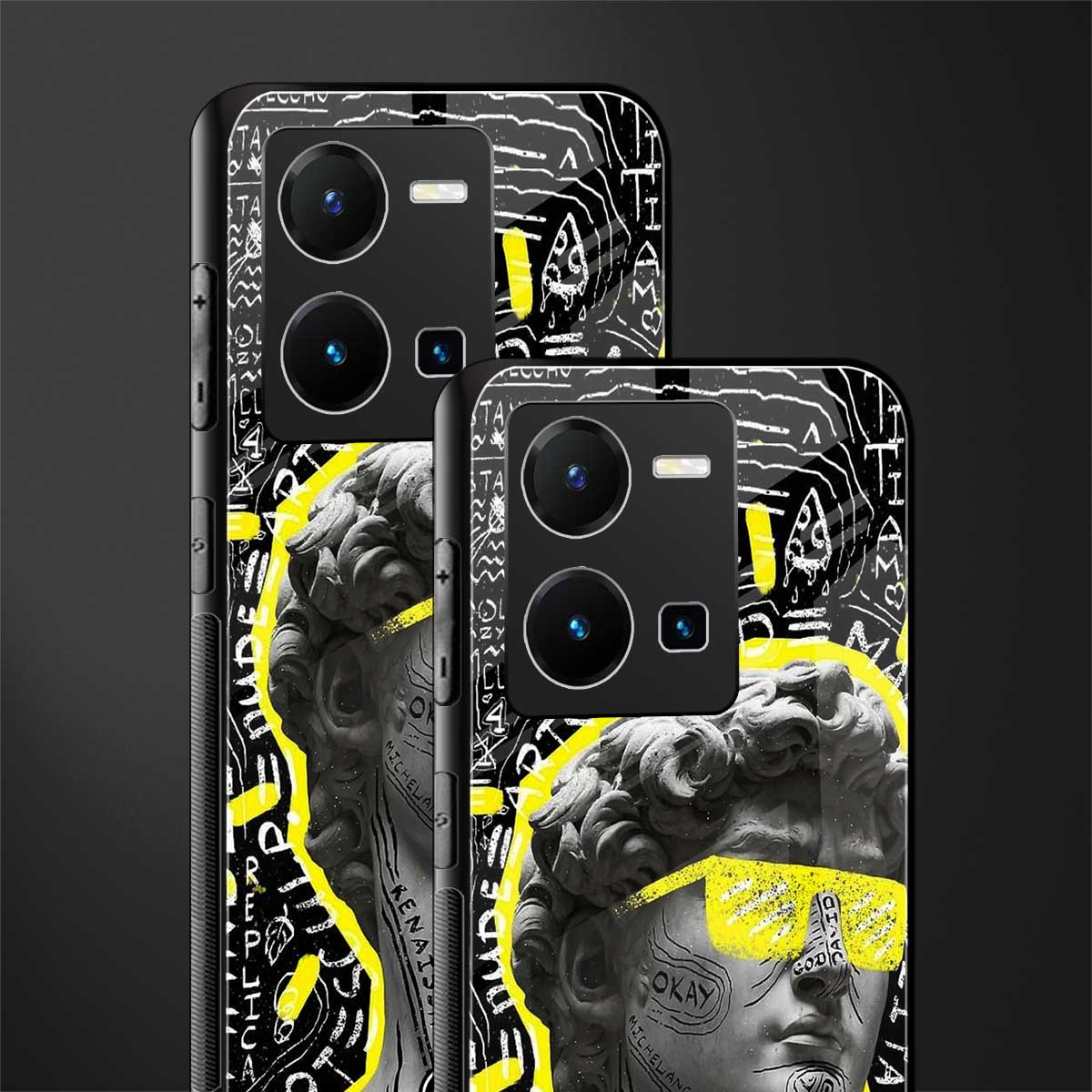 david of michelangelo back phone cover | glass case for vivo y35 4g