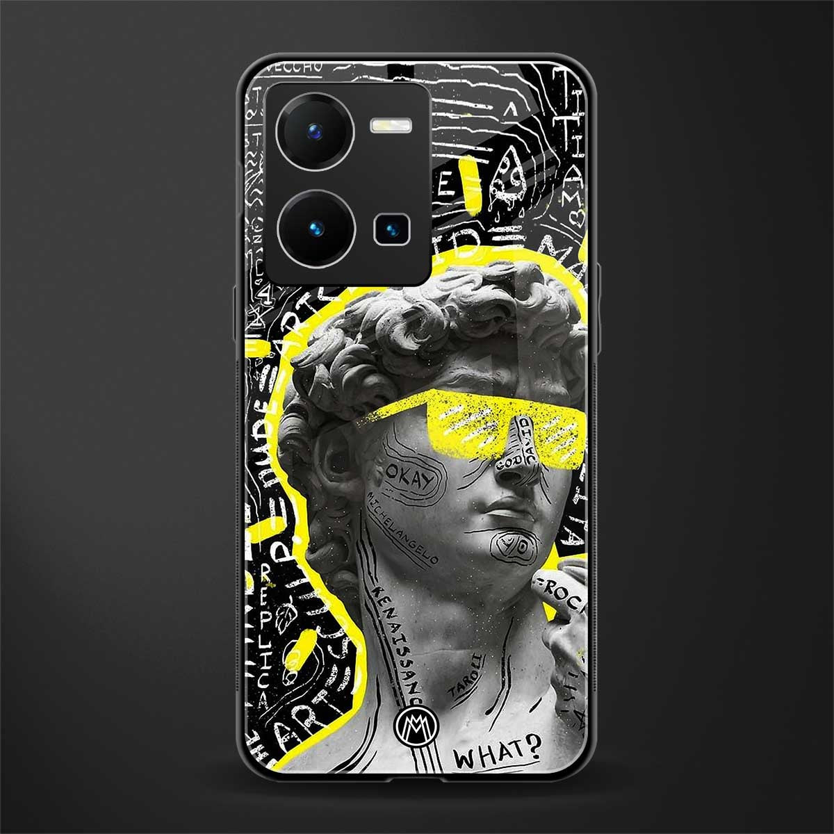 david of michelangelo back phone cover | glass case for vivo y35 4g