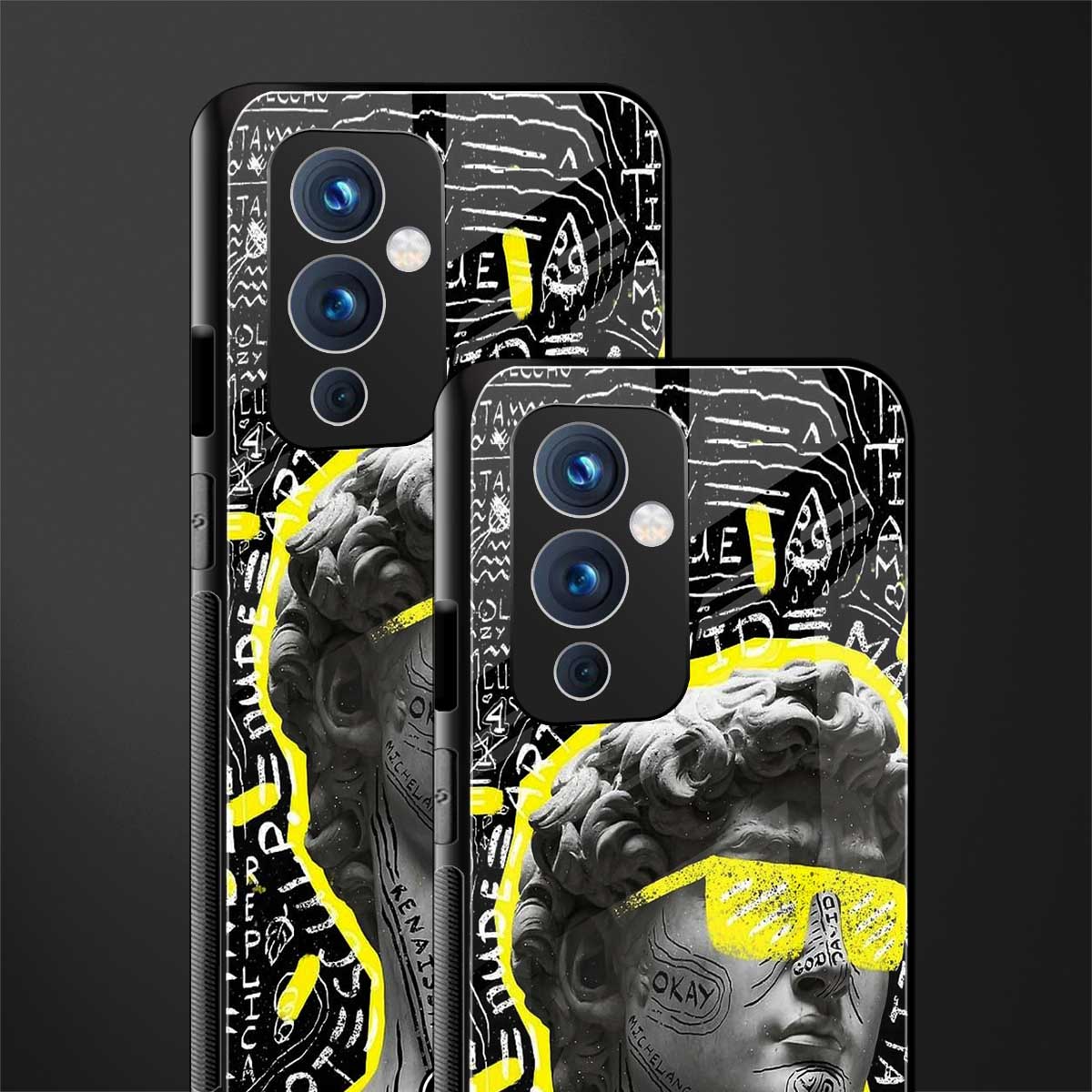 david of michelangelo back phone cover | glass case for oneplus 9