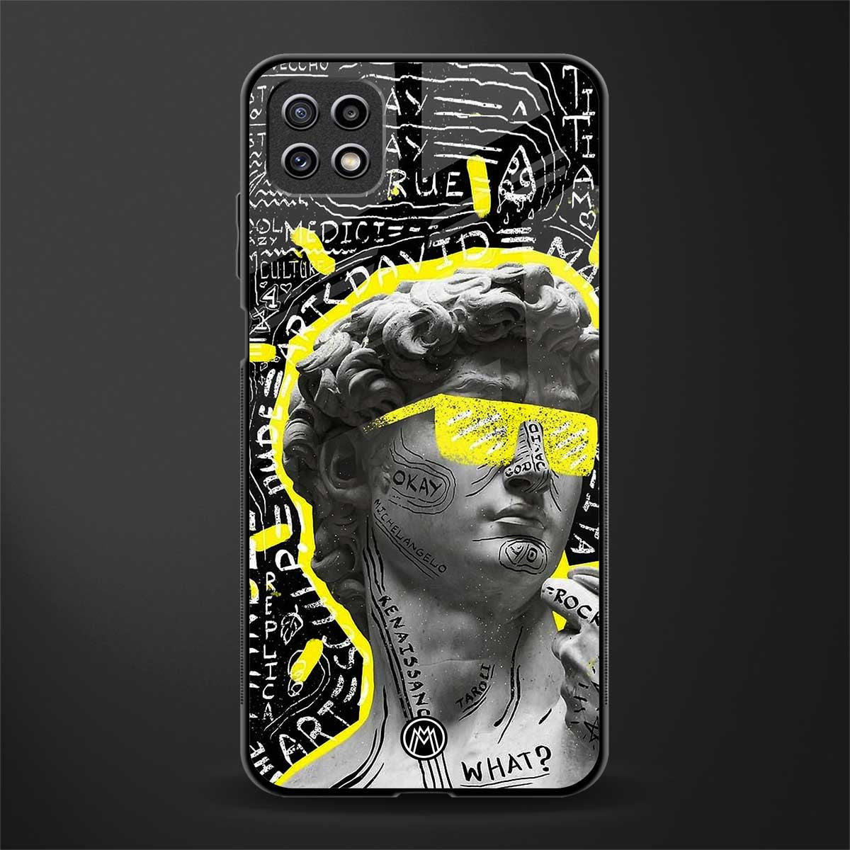david of michelangelo back phone cover | glass case for samsung galaxy f42