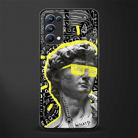 david of michelangelo back phone cover | glass case for oppo reno 5