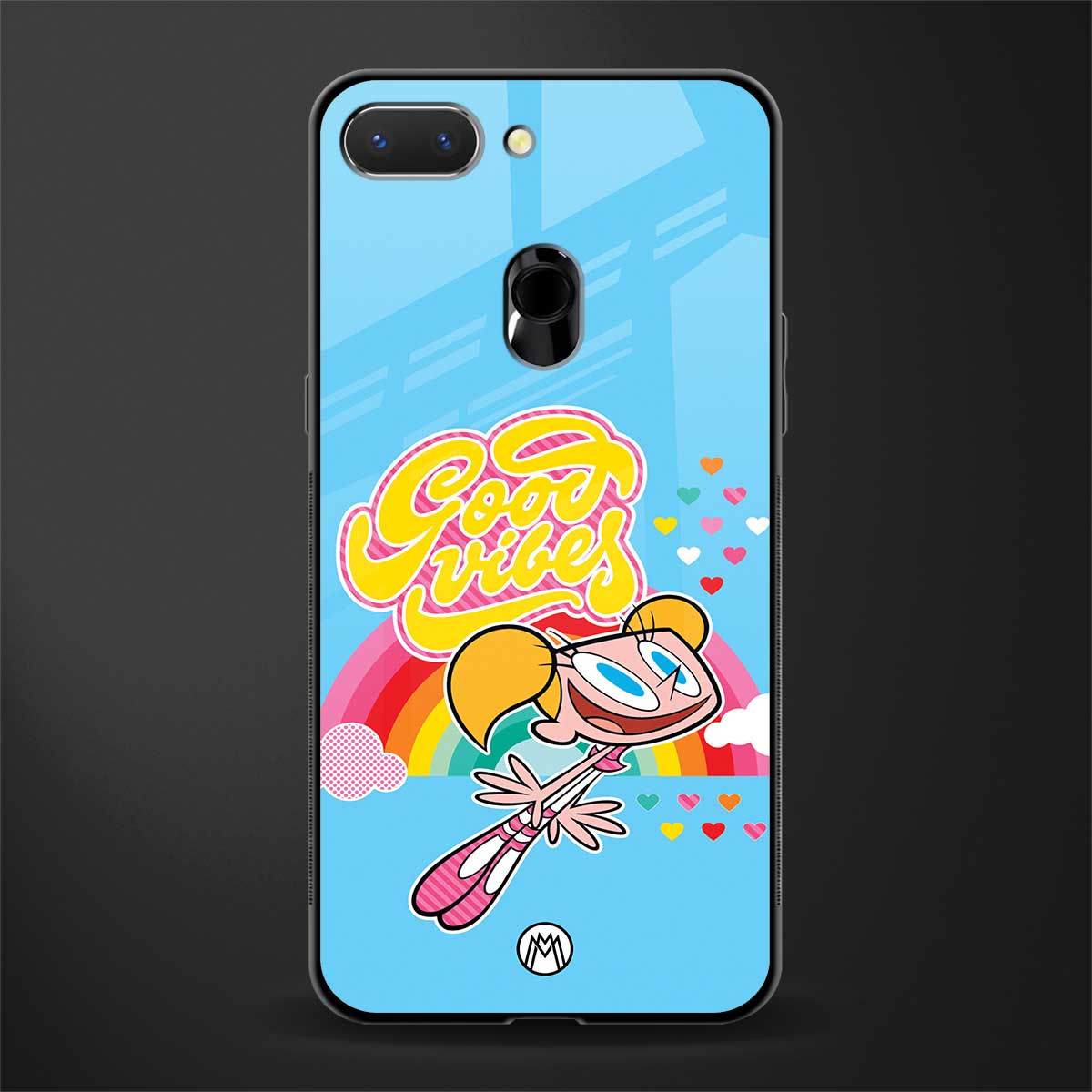 deedee good vibes glass case for oppo a5 image