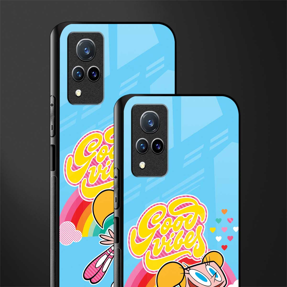 deedee good vibes glass case for vivo v21 5g image-2