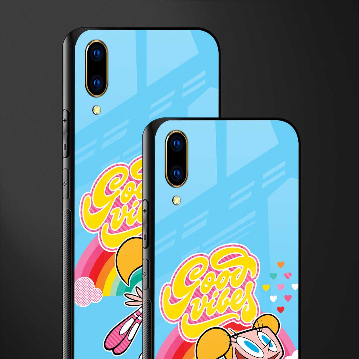 deedee good vibes glass case for vivo v11 pro image-2